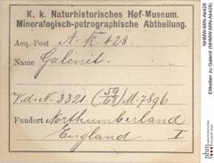 Etiketten zu Galenit (NHMW-MIN-Ak428)